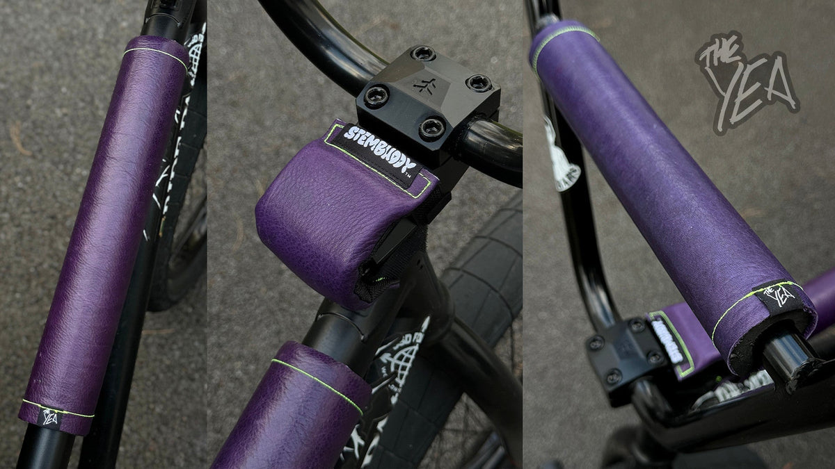 Spooky Purple Leather Pads & Ledge Dressing