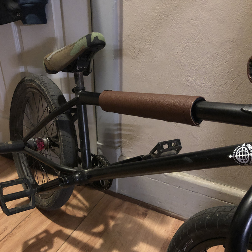 BROWN LEATHER TOP TUBE PAD