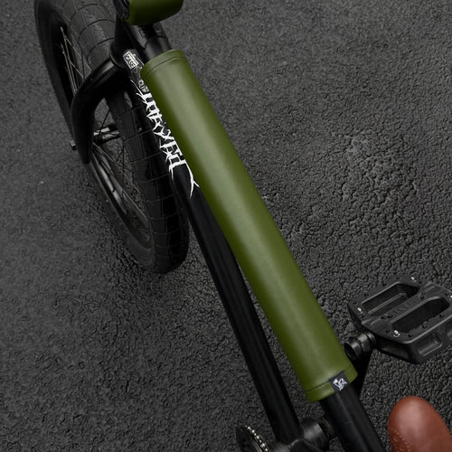 CACTUS GREEN LEATHER TOP TUBE PAD