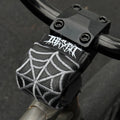 Silver on BLACK LEATHER Spiderweb STEMBUDDY™