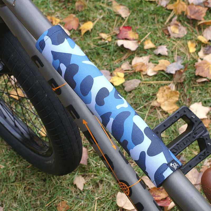 BLUE CAMO TOP TUBE PAD