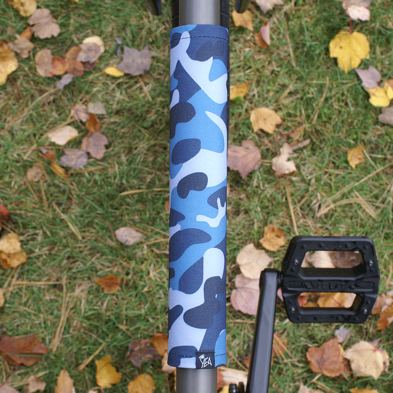 BLUE CAMO TOP TUBE PAD